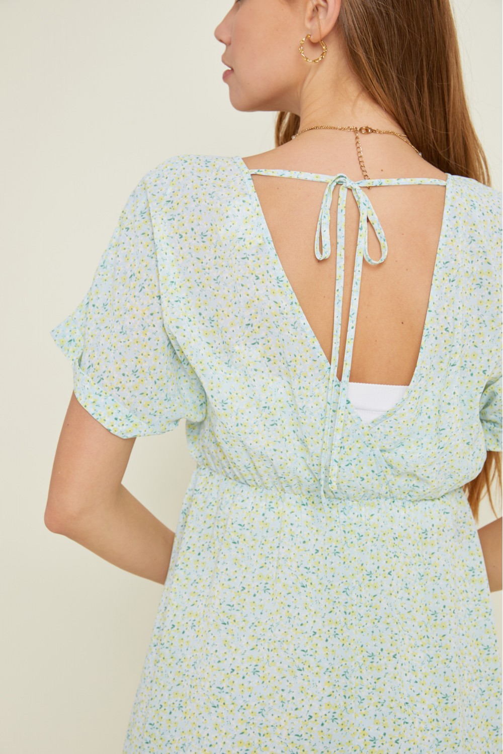 Ditsy Floral Midi Kimono - Mint