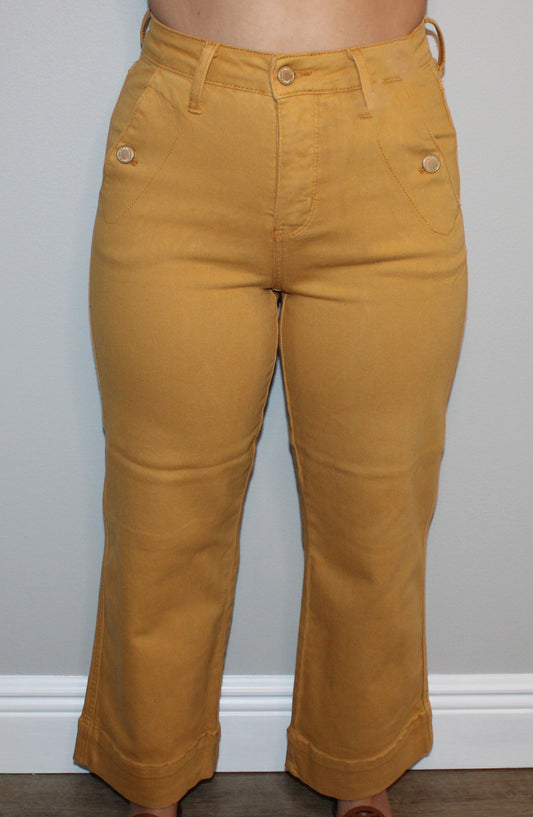 Judy Blue Marigold Crop Wide Leg Jeans