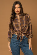 Perfect Plaid Brown Washed Grid Shirt