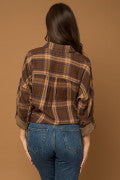 Perfect Plaid Brown Washed Grid Shirt